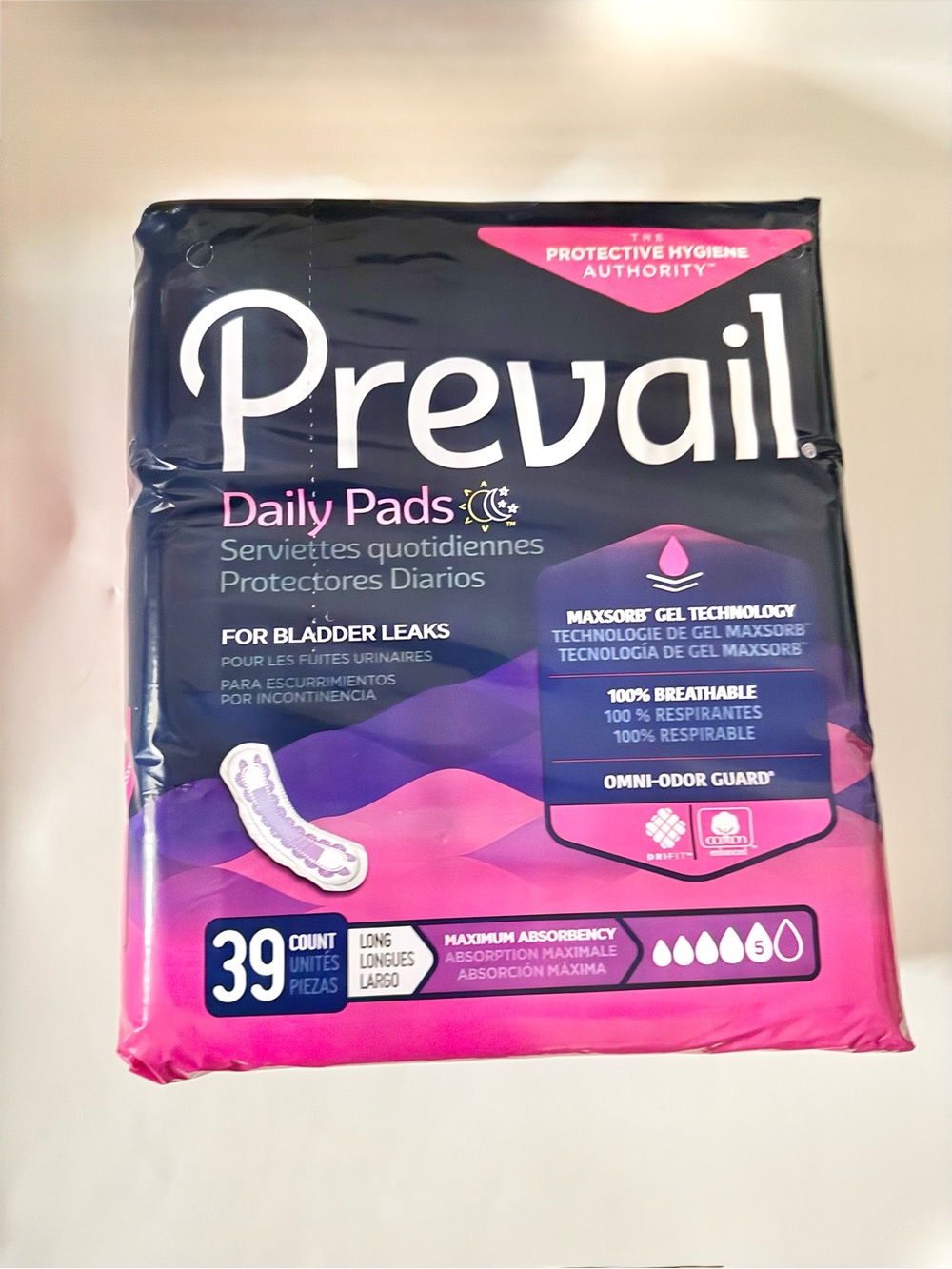 Prevail Daily Pads - 39 Count Maximum Absorbency